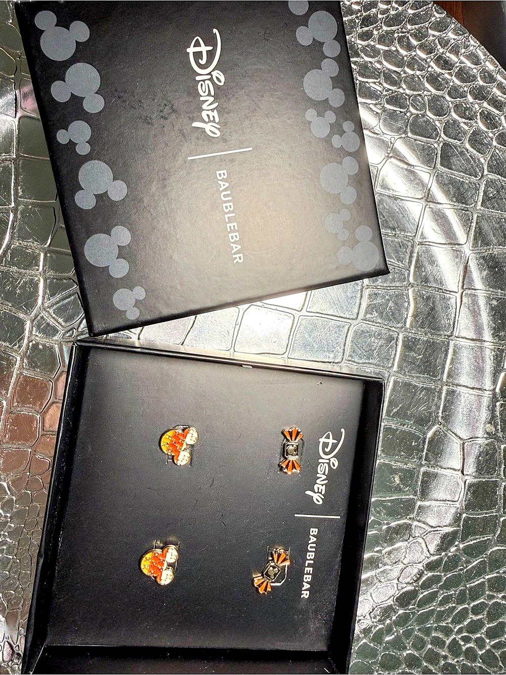BaubleBar Disney x BaubleBar Mickey Mouse Candy Corn/ Wrapped Candy Halloween